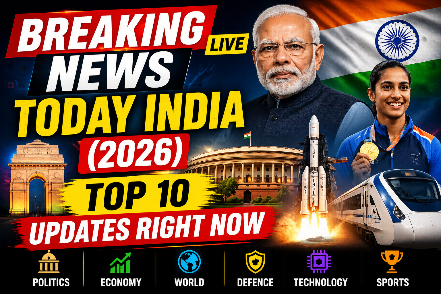 Breaking News Today India (2026) – Top 10 Updates Right Now