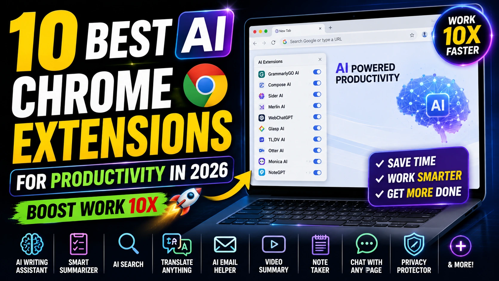 10 Best AI Chrome Extensions for Productivity in 2026