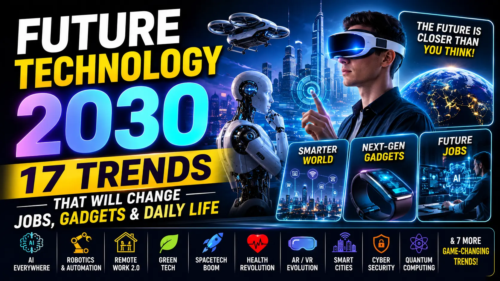 Future Technology 2030: 17 Trends That Will Change Jobs, Gadgets & Daily Life
