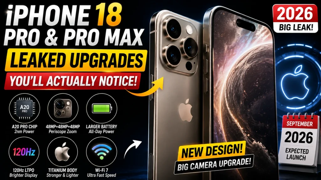 iPhone 18 Pro Max: Big Leaks